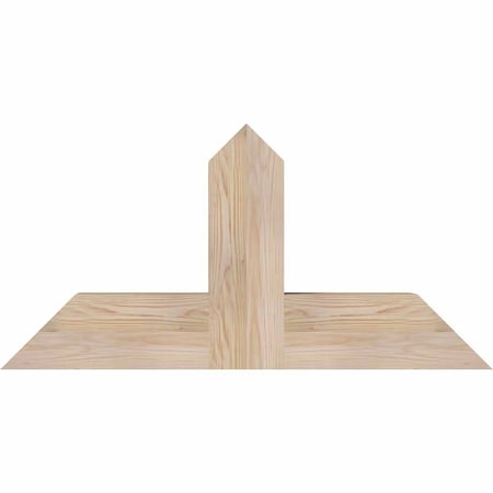 Ekena Millwork Portland Smooth Timber Gable Bracket, Douglas Fir, 36"W x 18"H x 5 1/2"D x 5 1/2"F, 12/12 Pitch GBW036X18X0606POR00SDF